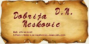 Dobrija Nešković vizit kartica